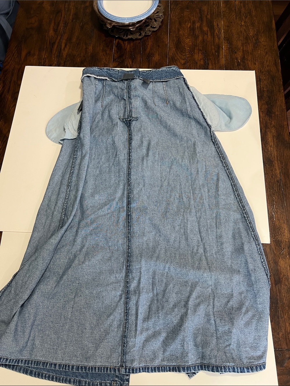 Lizwear Button-Front Blue Denim Maxi Skirt - Picture 10 of 12